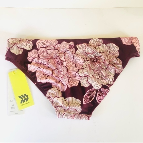 All in Motion Women's Floral Medium Coverage Hipster Bikini Bottom Size XS - Picture 3 of 9